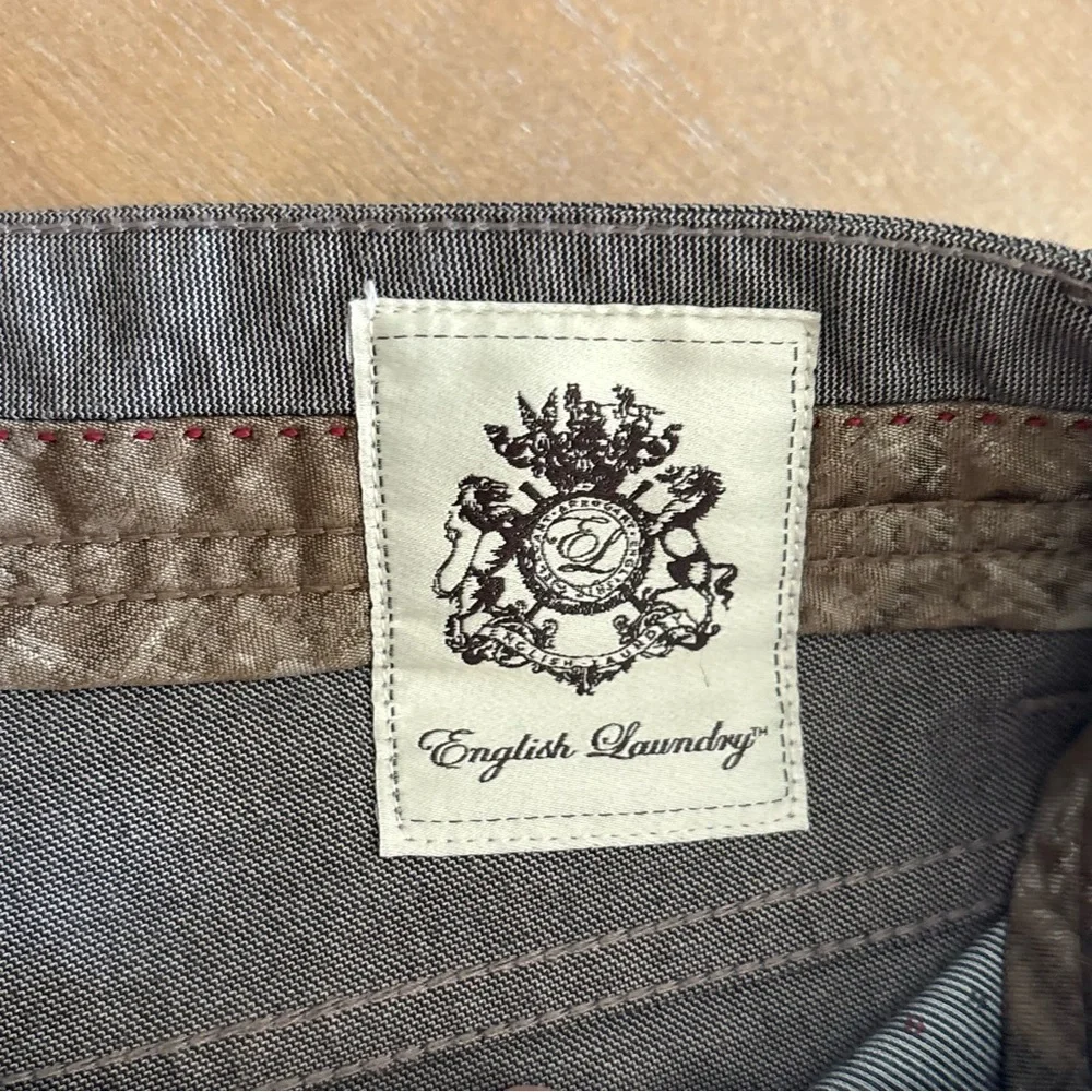 English Laundry “Brixton” Men’s Gray Straight Leg Cotton Blend Pants, 36x32